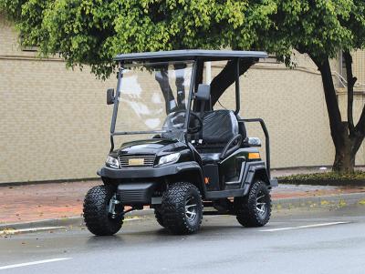 China Black Lifted 2+2 Seater Electric Hunting Golf Car For Amusement Parks, Golf Course for sale