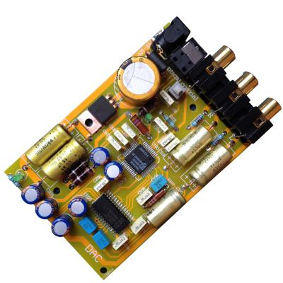 China TDA1315T audio board DAC decoder coaxial analog fiber optic DC6V-12V TDA1315T analog audio panel for sale