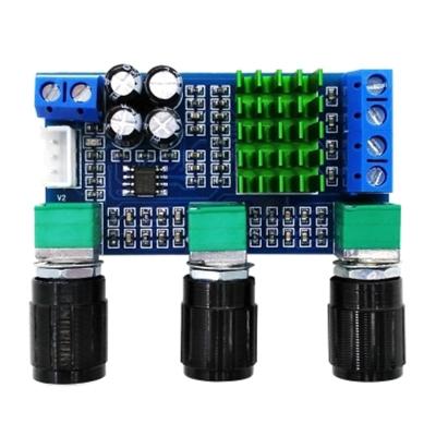 China DC12-24V 80W X 2 Digital TPA3116D2 Triple Bass Regulating Preset Pre Amplifier Audio Board XH-M567 XH-M567 for sale