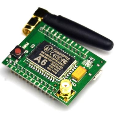 China A6 GPRS module GSM module\SMS\speech\panel\data transmission adapter plate GSM wireless module A6 for sale