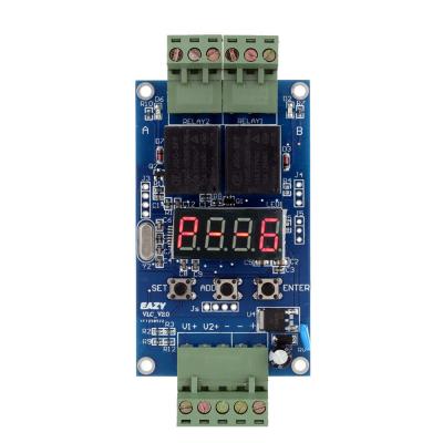 China 12V Dual Time Relay Module PLC Board Cycle Delay Timer Module 2 Programmable Voltage Detection Control EAZY-VLC 2.0 for sale