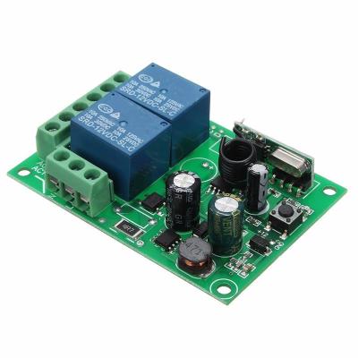 China 433Mhz Universal AC 85V~250V 220V 1CH 433MHz 2CH Relay RF Switch Receiver Module DC 12V Transmitter Remote Control Wireless Relay for sale