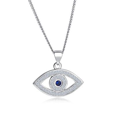 China Fashionable Factory 925 Sterling Silver Evil Eye Necklace Turkish Jewelry Manufacture for sale