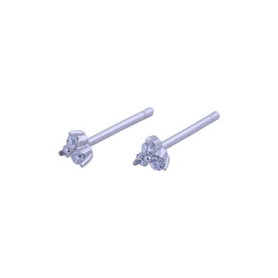 China FASHIONABLE Jewelry Manufacturer 925 Sterling Silver Zircon Women Minimalist Earrings for sale