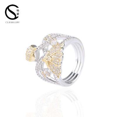 China CS G-14700 Fashionable Copper Round Ring Jewelry Brass Ring, Colorful Zircon Ring for sale