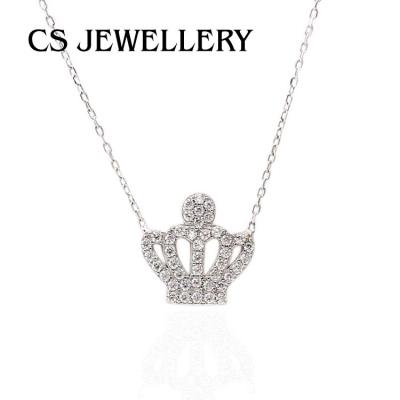 China Fashionable Elegant Queen Crown Design Chain Jewelry Necklace For Women 7-3430 for sale