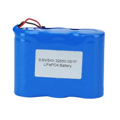 China Power Tools Customized Battery Packs 9.6V 5Ah IFR32650-3S1P LiFePO4 Battery Packs for sale