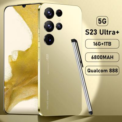 China Dual SIM Card S23 Ultra+ 6.8inch Hd Screen Smart Phone Document Card Dual Standby Battery Smartphone 16gb+1tb 5000mah for sale