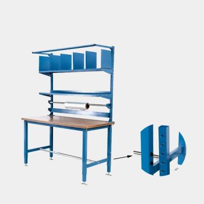 China Industrial Rack Warehouse Metal Packing Workshop Bench On Wheels for sale