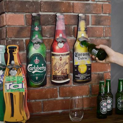 China Factory Directly Sale Sustainable Wooden Wall Mounted Beer Bottle Opener for sale