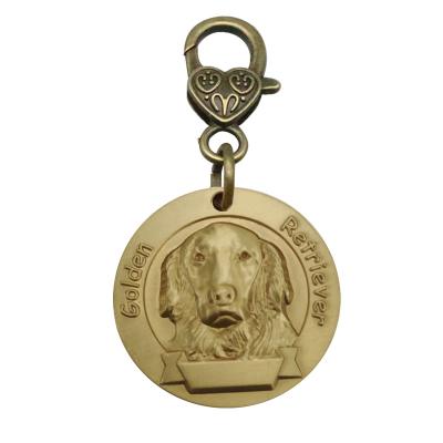 China Personalized Different Breed White Dog Brass ID Tag Hot Selling for sale