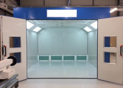 China 4M Tempered Glass Industrial Spray Booth Downdraft Energy Saving For Workshop for sale