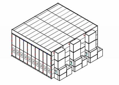 China Folding Main Door LED Light Aircraft Spray Booth , Industrial Paint Systems for sale