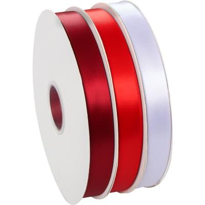 China Luster Heye manufacture multiply width and colors 100 yars/roll wholesale solid polyester ribbon for sale