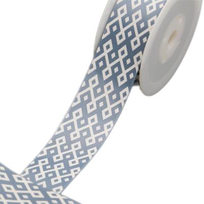 China Holographic Heye ribbon manufacture geometric figure printing heavy weight ribbon for gentleman for sale