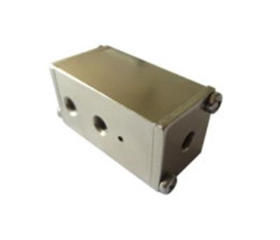 China Air Pilot on / off Routing Dental Valves 3 Way block Brass Plated , 10 - 32 Port for sale