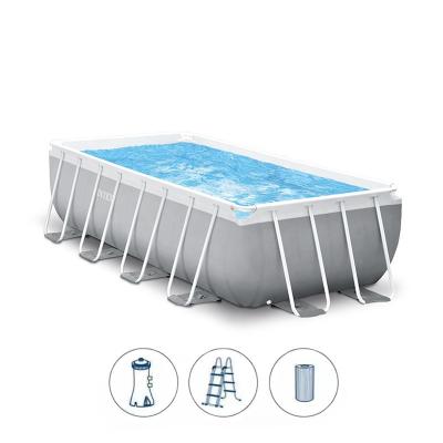 China Intex Indoor 26788 Above Ground 4m Pool Metal Frame With Cover & Pump & Ladder for sale