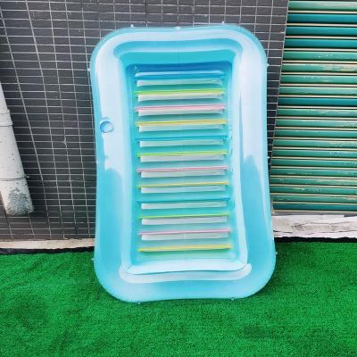 China PVC Inflatable Swimming Pool Floating And Flowing On The Fukushima Figure-Eight/Rectangle Hammock Armrest Inflatable Lounger for sale