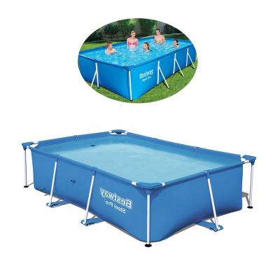 China Bestway 56403 Steel Frame Indoor Rectangular 2.6m Outdoor Swimming Pool For Family for sale