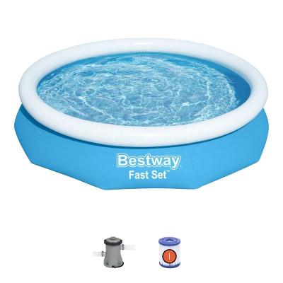 China interior & Bestway 57458 Inflatable Outdoor Portable Trapeze Ground Swimming Pools Outdoor Easy Set for sale