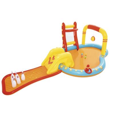 China Bestway 53068 Lil'Champ Swimming Kids Play Outdoor Pool With Slides In Recreation Center for sale