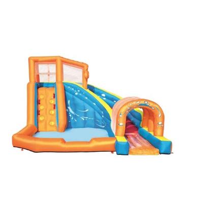 China Bestway 53303 Huricane Outdoor Inflatable Water Park Tunnel Blast Mega Pool With Slide for sale