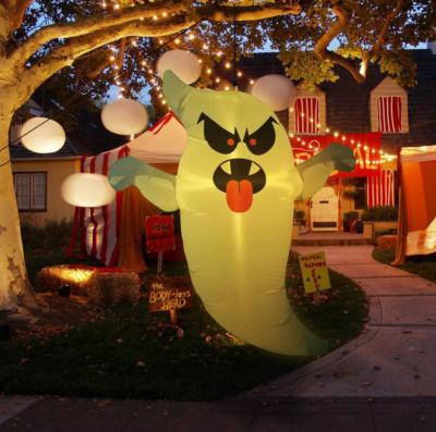 China 2021 PVC New Trends Inflatable Halloween Garden Horror Floating Ghost Props Outdoor Luminous Decoration for sale