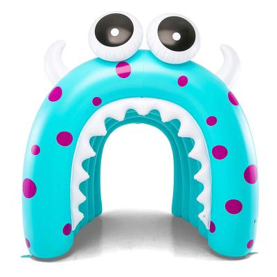 China Outdoor Inflatable Garden Party Water Games Monster Arch Shape Sprinkler Toy for sale