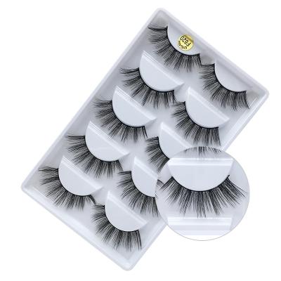 China 5 Pairs False Other Eyelashes Fit Real Mink Eyelash Eyelashes Brush European and American Thick Simulation 3D False CA0009 for sale