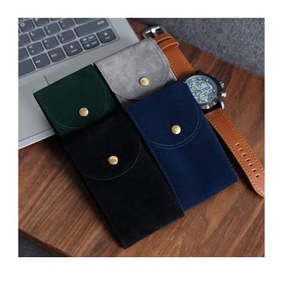 China Fashion Watch Travel Case for Men and Women Portable Velvet Watch Pocket Watch Storage Bag and Organizer for sale