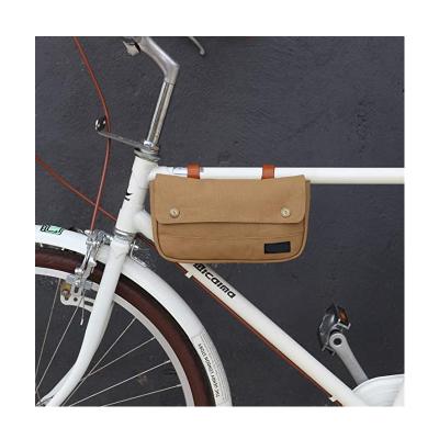 China Convenient Custom Logo Travel Outdoor Waterproof Canvas Bike Panniers Bike Pocket Handlebar Bag Tool Bag for sale