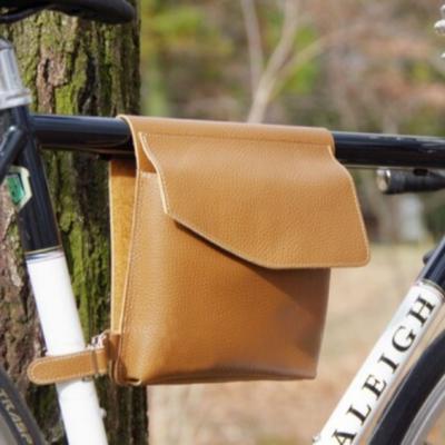 China Waterproof Bicycle Pocket Pouch Leather Soft Large Capacity Bike Bags Tube Bicycle Frame Bag for sale