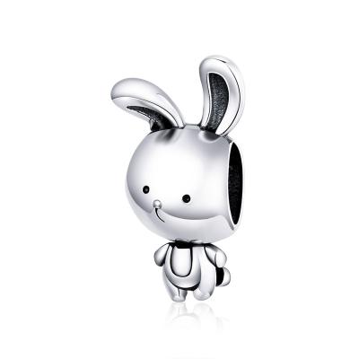 China Miyami Cute Hot Sale 925 Sterling Silver Fancy Rabbit Charm Women's Pendant DIY Bracelet Jewelry Making Fit for sale