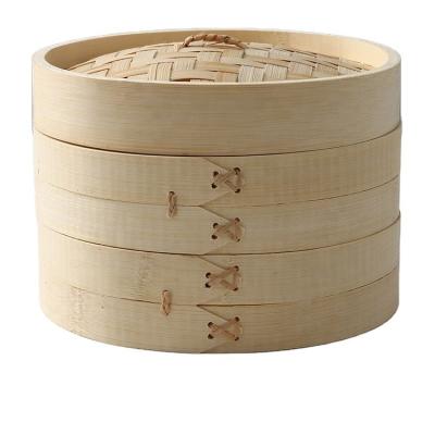 China 5/6/7/8/10/12 inch workable height quality bamboo dim sum steamer for dim sum and dumpling for sale