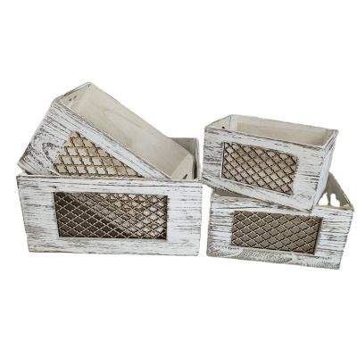 China Wholesale Customized Viable Modern Nordic Style Wood Cavity Wooden Storage Box Wooden Storage Box for sale