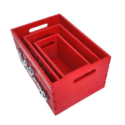 China Christmas Viable Modern Wooden Storage Box Sales Fashionable Decorative Slat Storage Box for sale