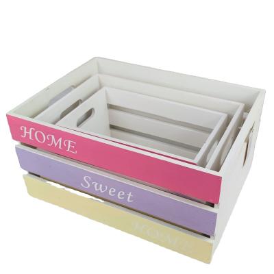 China Wooden strip modern storage box fashion wooden storage box viable sales for sale