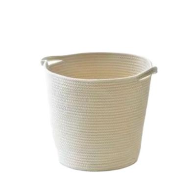 China Wholesale Modern and Fashionable Can Customize Modern Fashion Cotton Rope Storage Basket Folding Laundry Basket Storage Bucket for sale