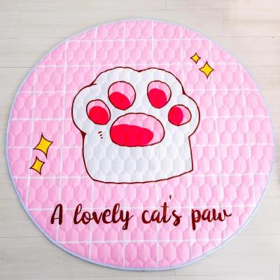 China Educational Fabric Printing Polyester Foldable Toy Vacuum Compression Foldable Infant Baby Kids Play Mat Machine Floor Round Quilted Crawling Washable Blankets for sale