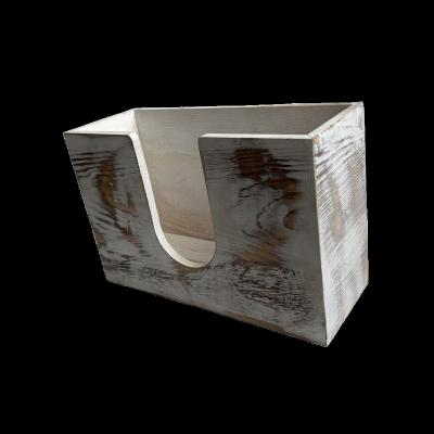 China Creative multi-function desktop restaurant tissue box home office handmade wooden box suction bottom wooden tissue box for sale