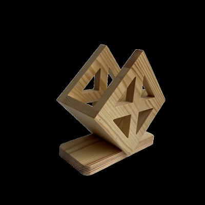 China Hot Selling Classic Customized Shape Wallet Wood Rack Pine Wood Display Gift Natural Color Without Paint for sale