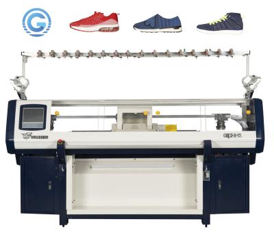 China Flat type three systems, automatic cotton yarn knitting machine for jacquard 14 gauge vamp for sale