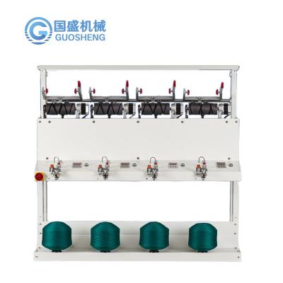 China The automatic stop movement when the yarn is broken the high speed 4 axis winding machine for home use, Changshu textile machinery manufacturer (guosheng) for sale