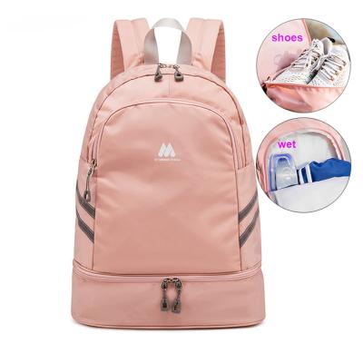 China Waterproof Women Gym Backpack Travel Bag Fitness Bags For Shoes Training Wet Dry Bag for sale