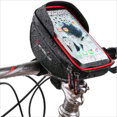 China Wheelup Touch Screen Mobile Phone Bag Waterproof Cycling Bag Mountain Bike Front Beam Bag for sale