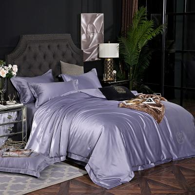 China Strass 4 Pcs Nondisposable Washed Silk Bedding Set Silk Sheet Set for sale