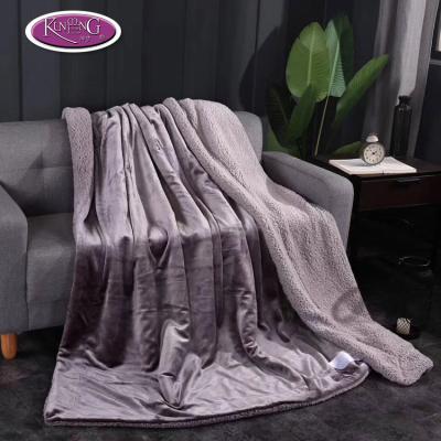 China Factory Direct Quality Polyester Blankets Double Size Super Fluffy Anti-pilling Soft Blanket for sale