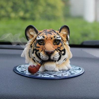 China Cute car ornaments car accessories interior decoration simulation tiger model car ornaments in the car shop for sale