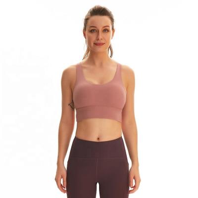 China Breathable Shockproof Yoga Bra Women, Nude Sports Bra, Running No Steel Ring Underwear for sale