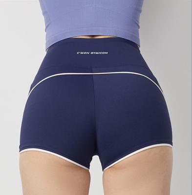 China Breathable Women Yoga Fitness Shorts Running High Waist Workout Sports Training Shorts for sale